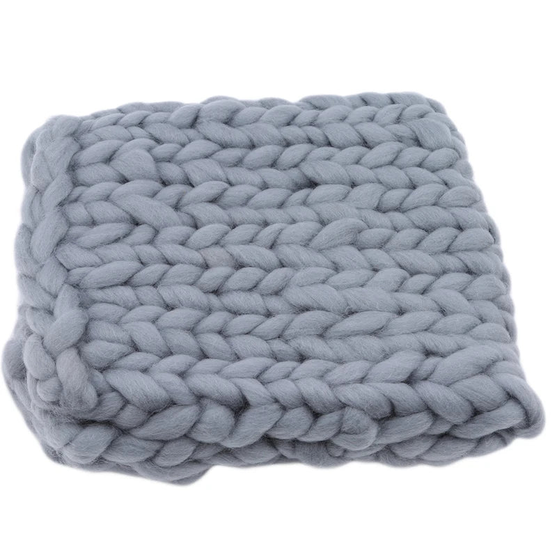 Couverture en crochet pour bébé gris