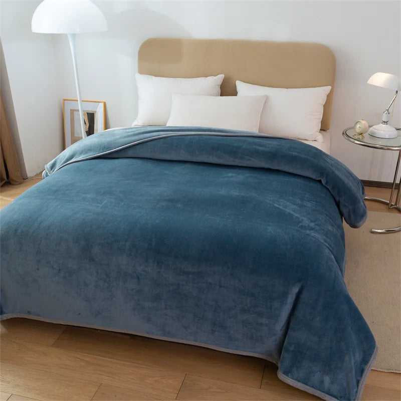 Couverture lestée de luxe bleu