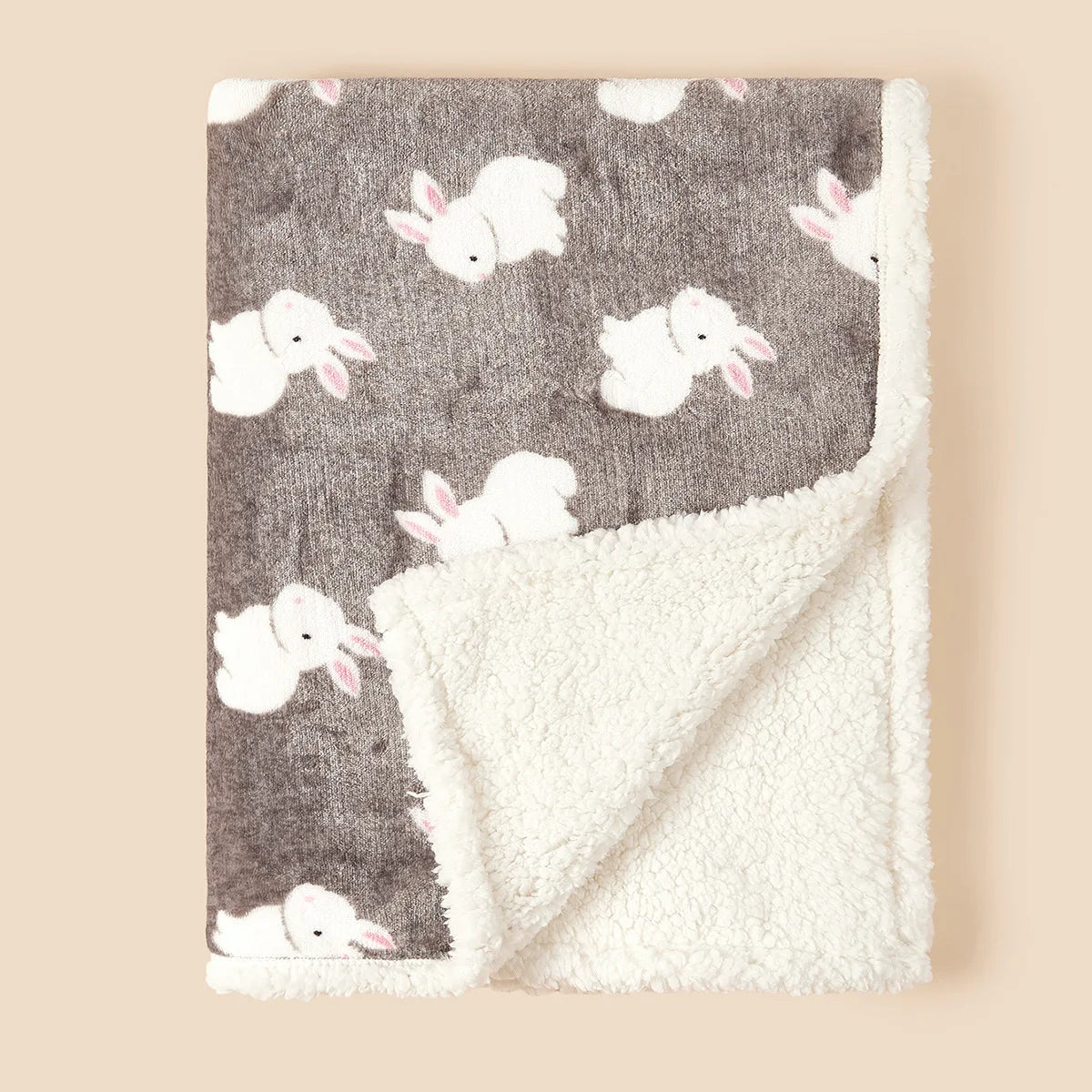 Couverture polaire pour nourrisson gris
