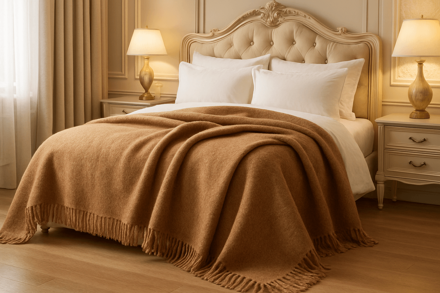 Image of Couverture_lit_en_laine chaleur et confort hiver