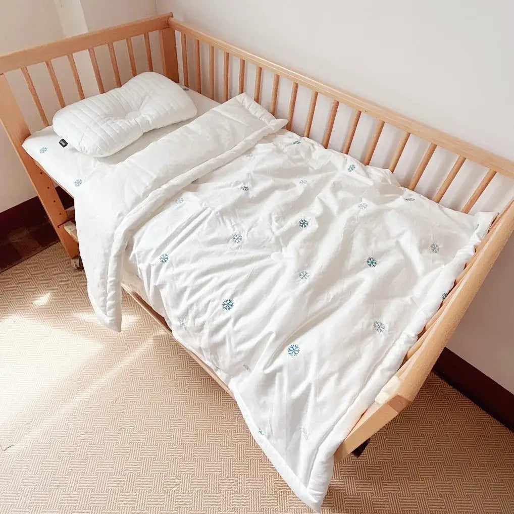 Image of Couverture bébé en coton 4 saisons flocon de neige – léger et confortable