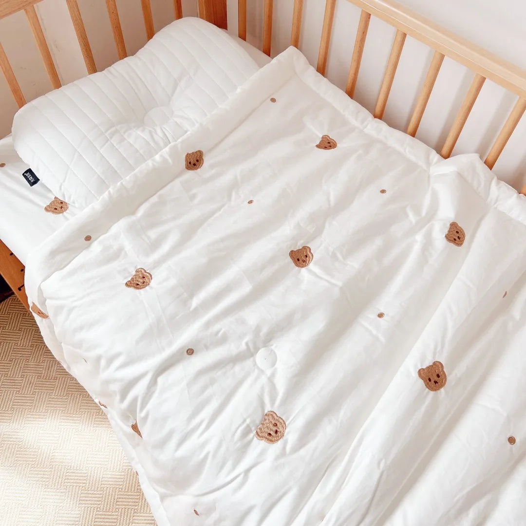 Couverture bébé en coton 4 saisons petit ours 1