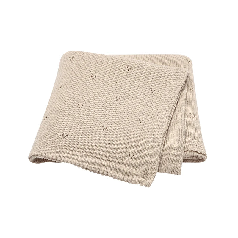 Couverture bébé en gaze de coton beige