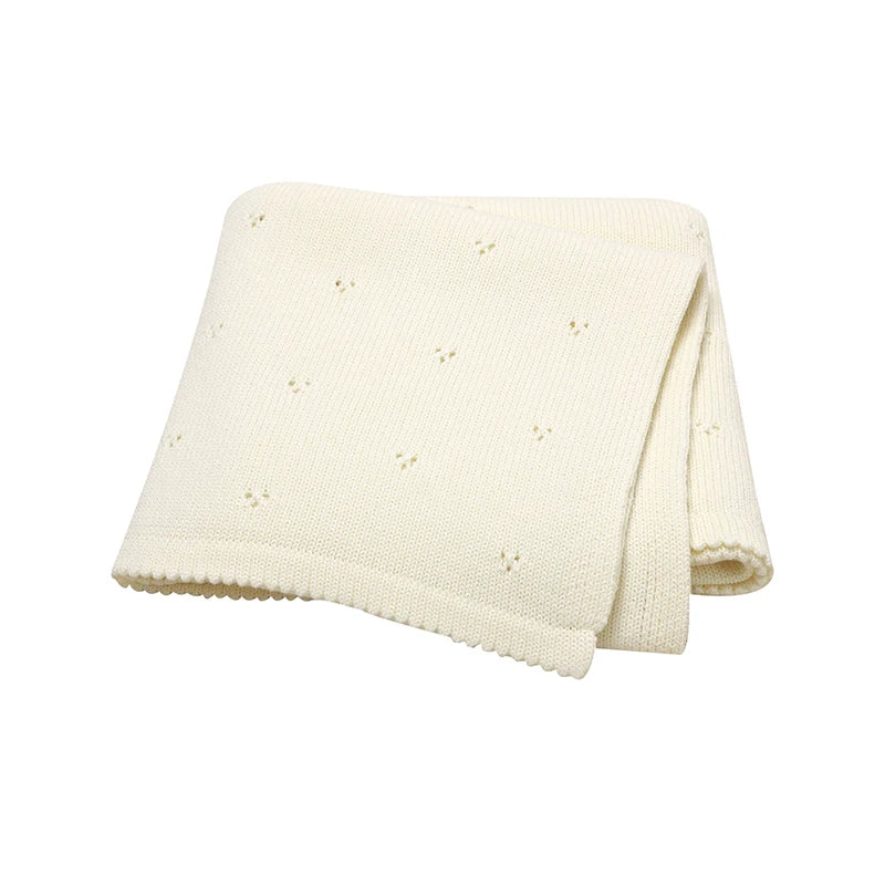 Couverture bébé en gaze de coton blanc