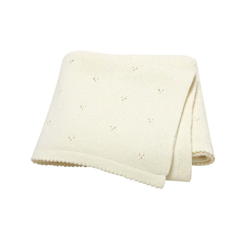 Couverture bébé en gaze de coton blanc douceur pour nouveau-né