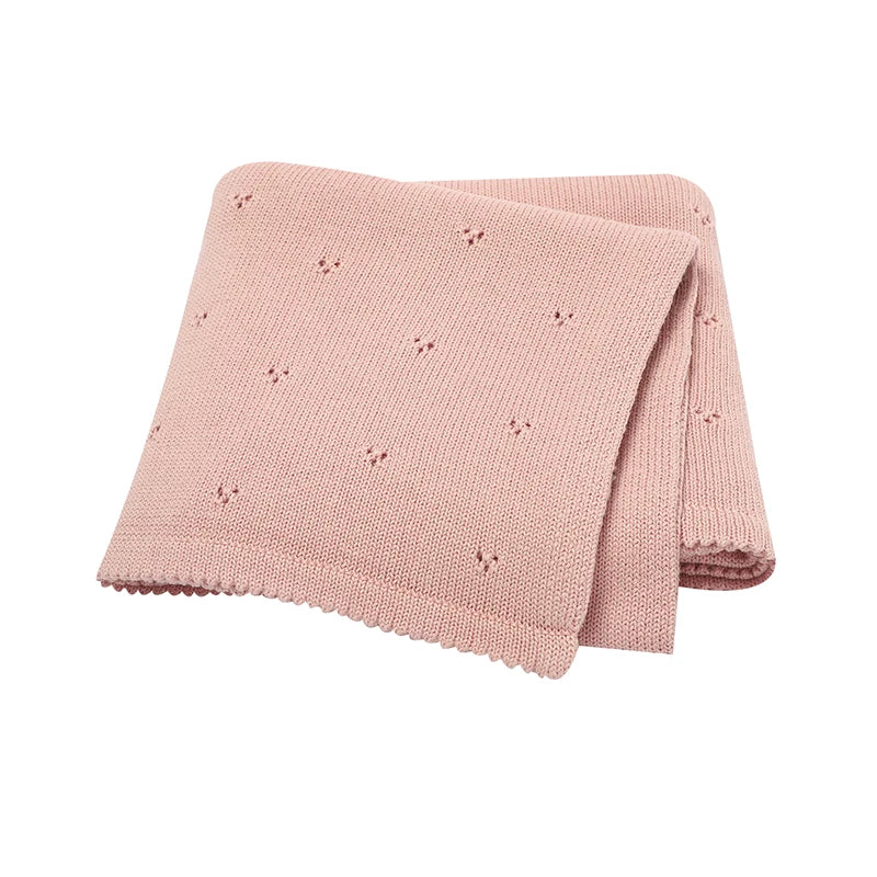 Couverture bébé en gaze de coton rose