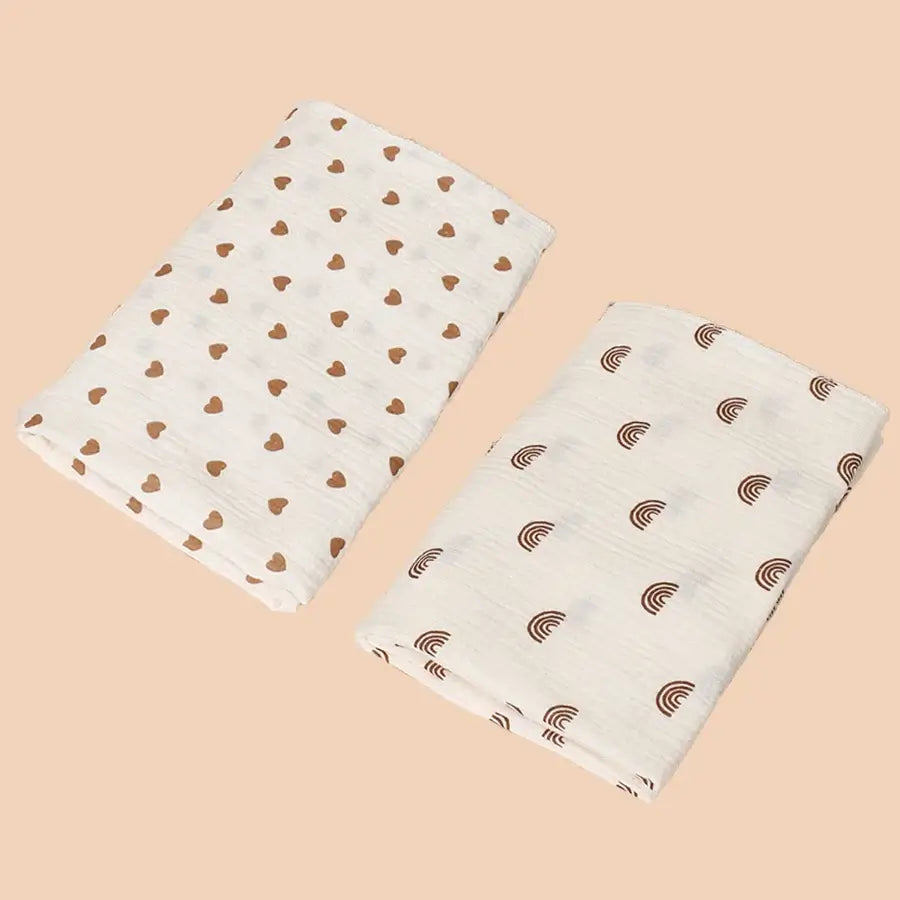 Couverture bébé en tissu cœur– textile doux pour nourrisson