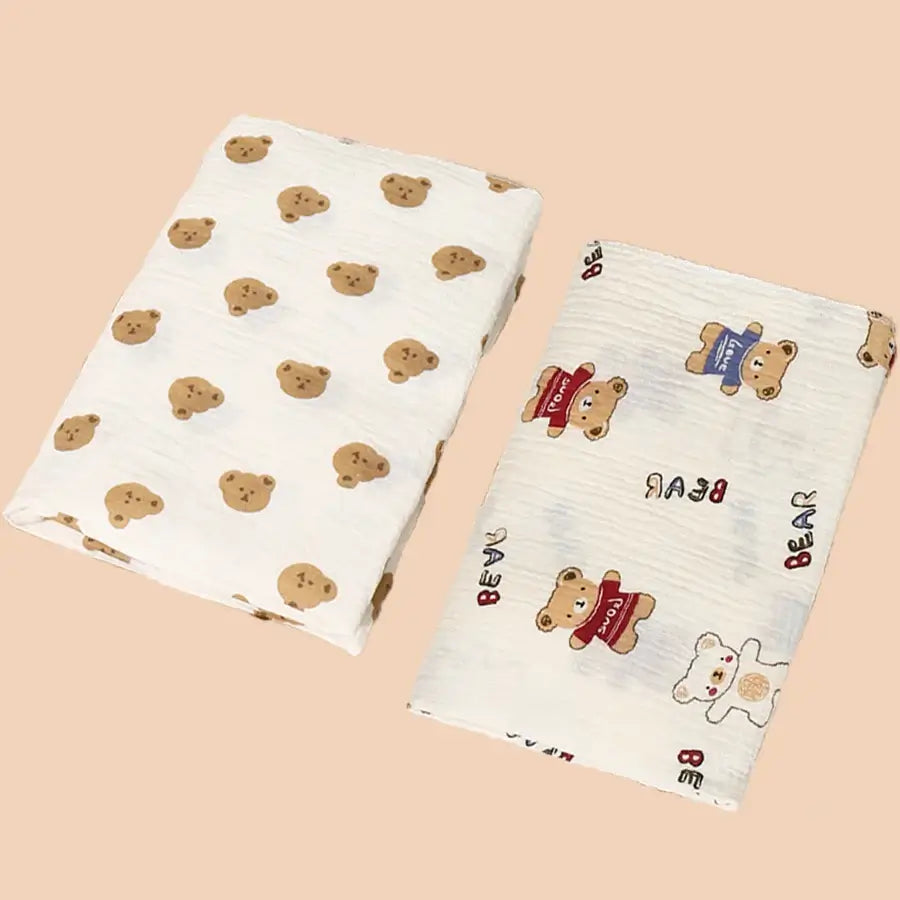 Image of Couverture bébé en tissu ours– confort et sécurité bébé