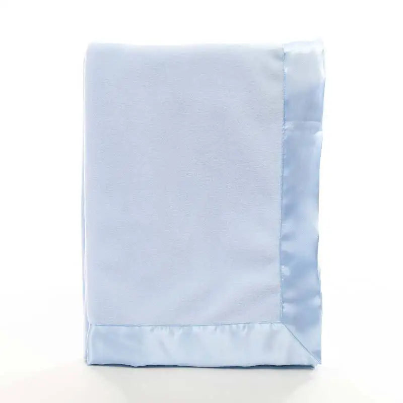 Couverture bébé satinée bleu