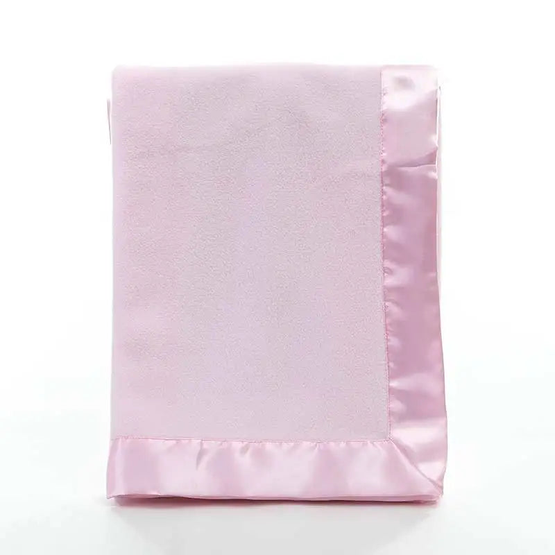 Couverture bébé satinée rose