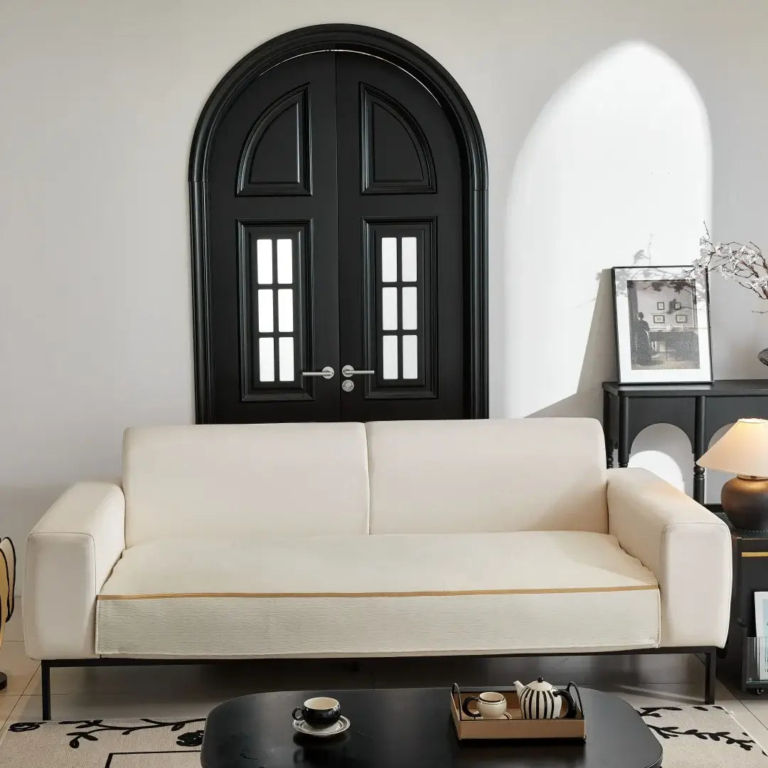 Image of Couverture canapé avec ruban blanc 130x180 cm – cozy pour soirées détente