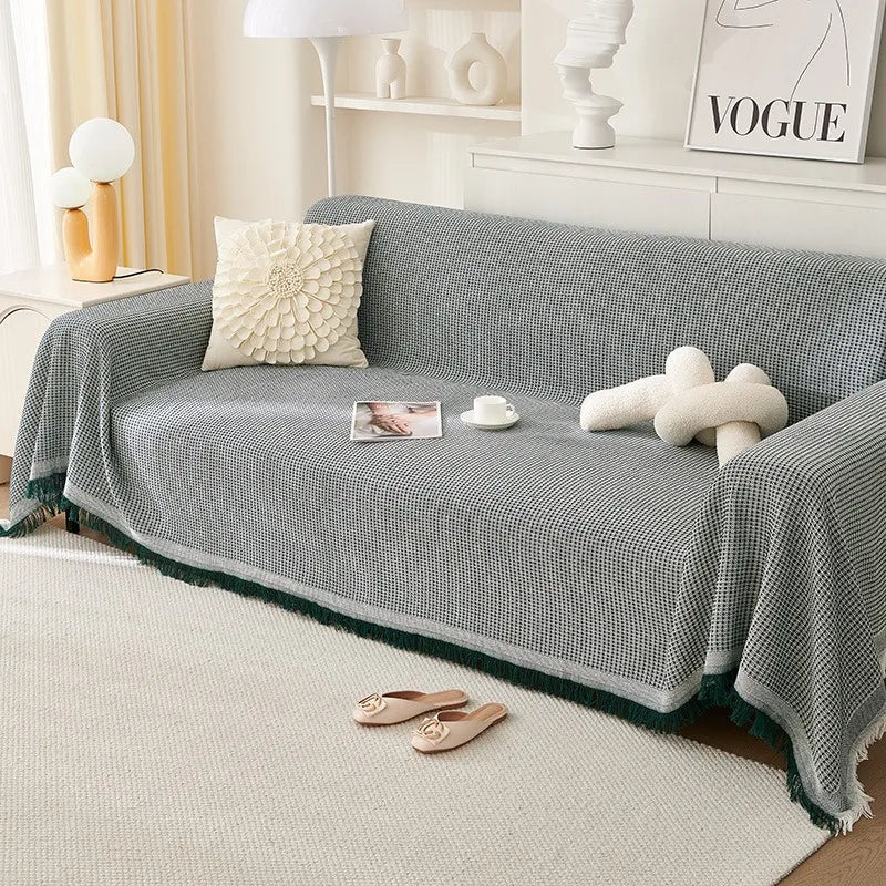 Couverture canapé en Coton Gris foncé