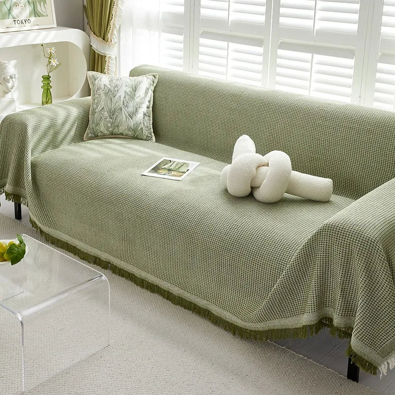 Couverture canapé en Coton Vert
