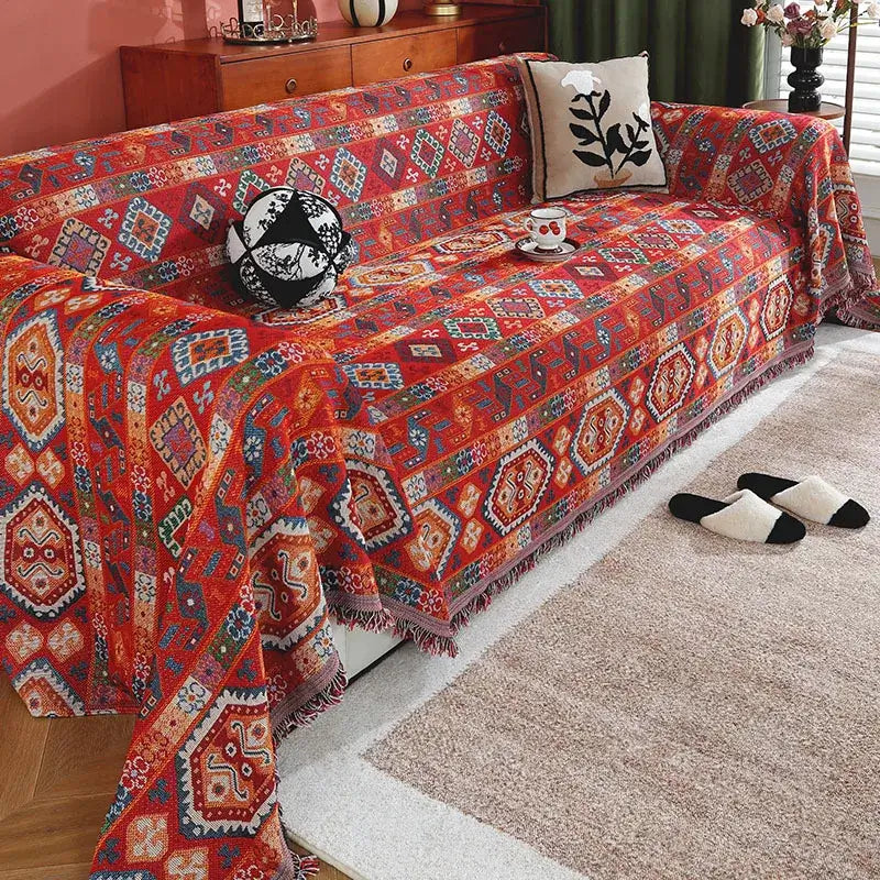 Image of Couverture canapé ethnique 130x180 cm – cozy pour soirées détente