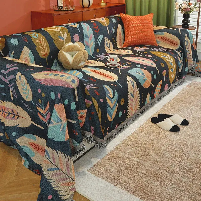 Image of Couverture canapé ethnique motif 1