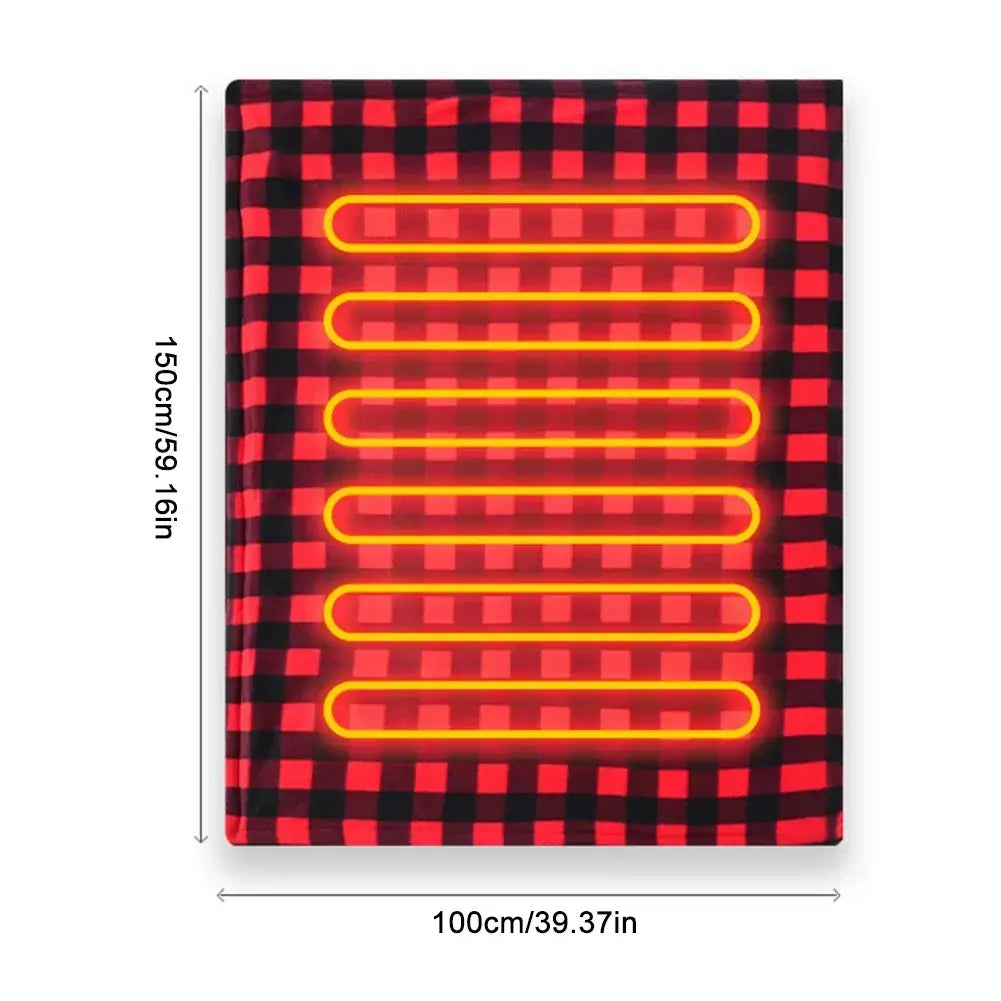 Image of Couverture chauffante 12v orange douce – idéale pour soirées fraîches