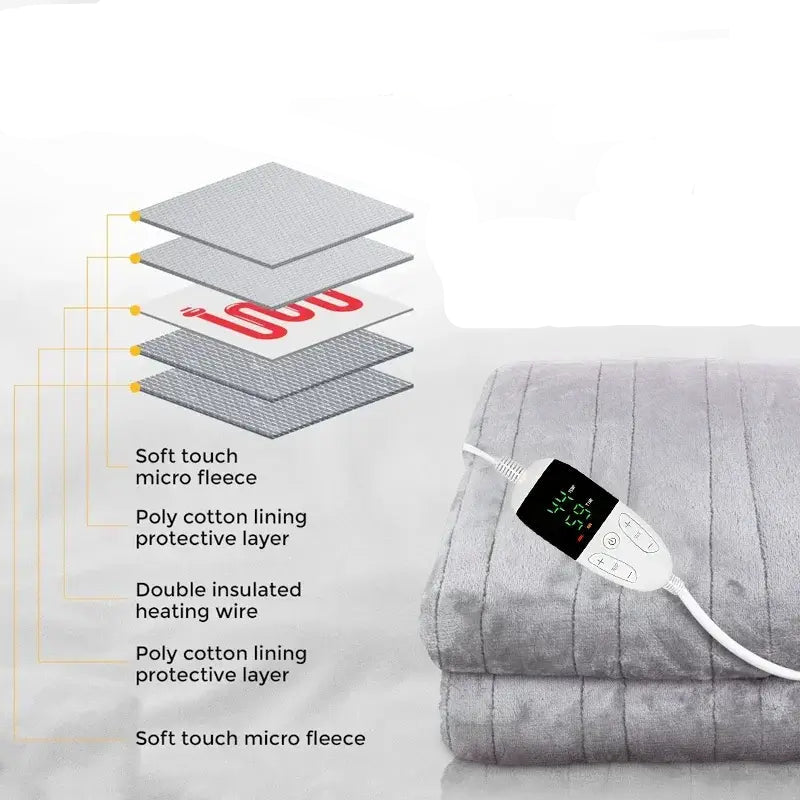 Image of Couverture chauffante 2 places pour lit – confort et bien-être