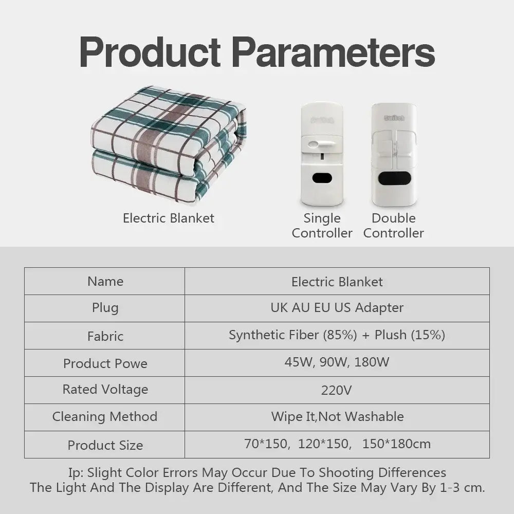 Image of Couverture chauffante cosy – sommeil chaud et confortable Les paramètres