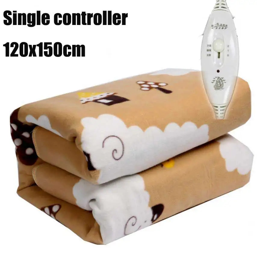 Couverture chauffante électrique beige 150x150cm