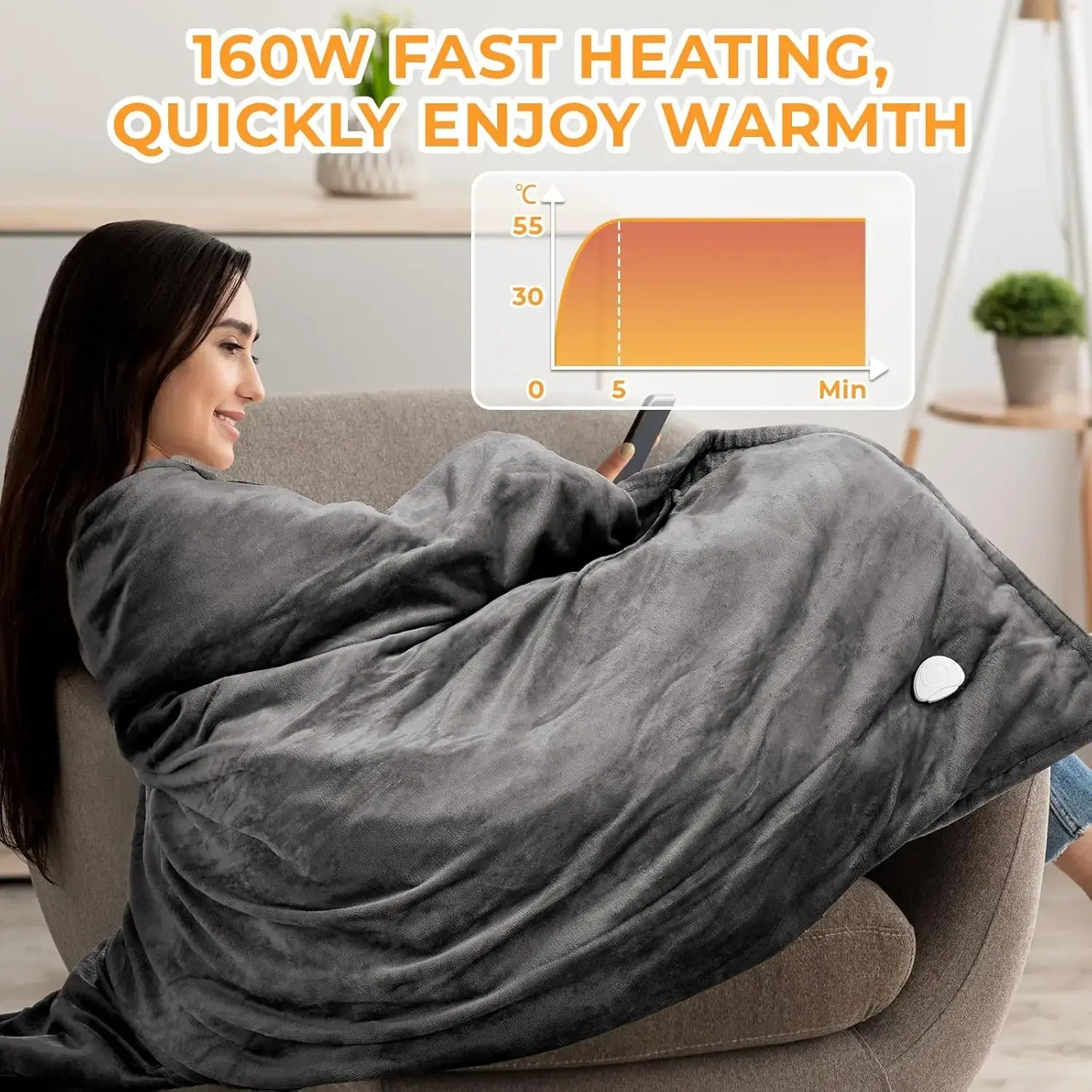 Image of Couverture chauffante lit 1