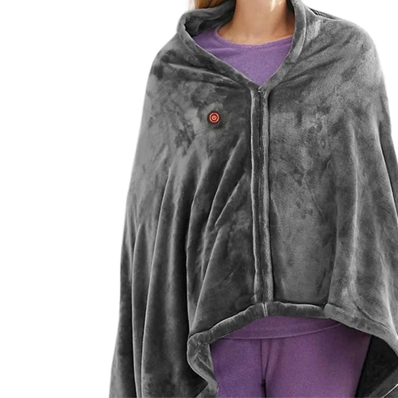 Couverture chauffante pour 1 personne gris