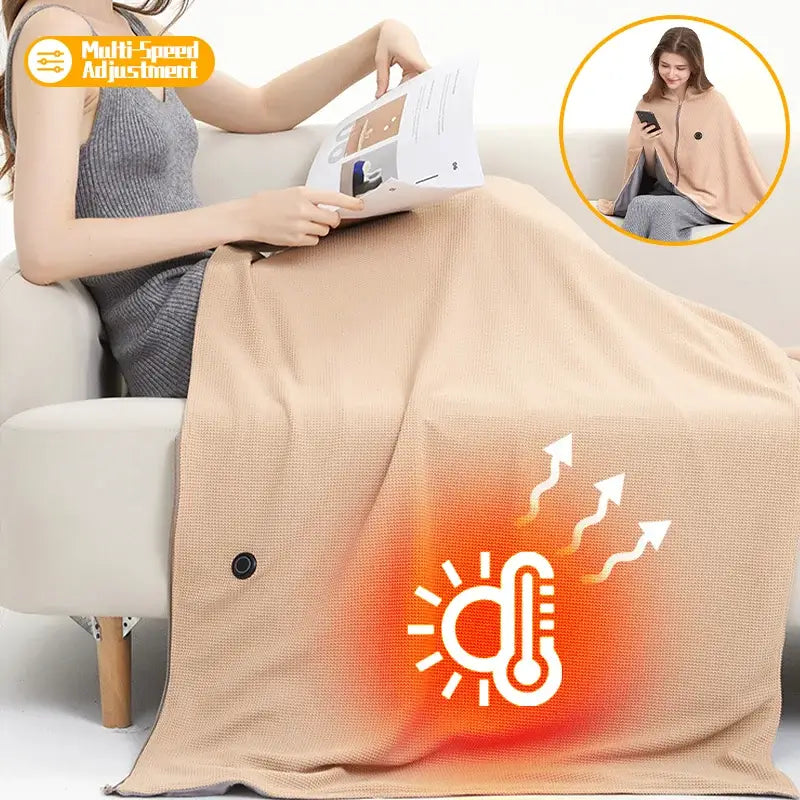 Image of Couverture chauffante pour 1 personne ter électrique – chaleur confortable hiver