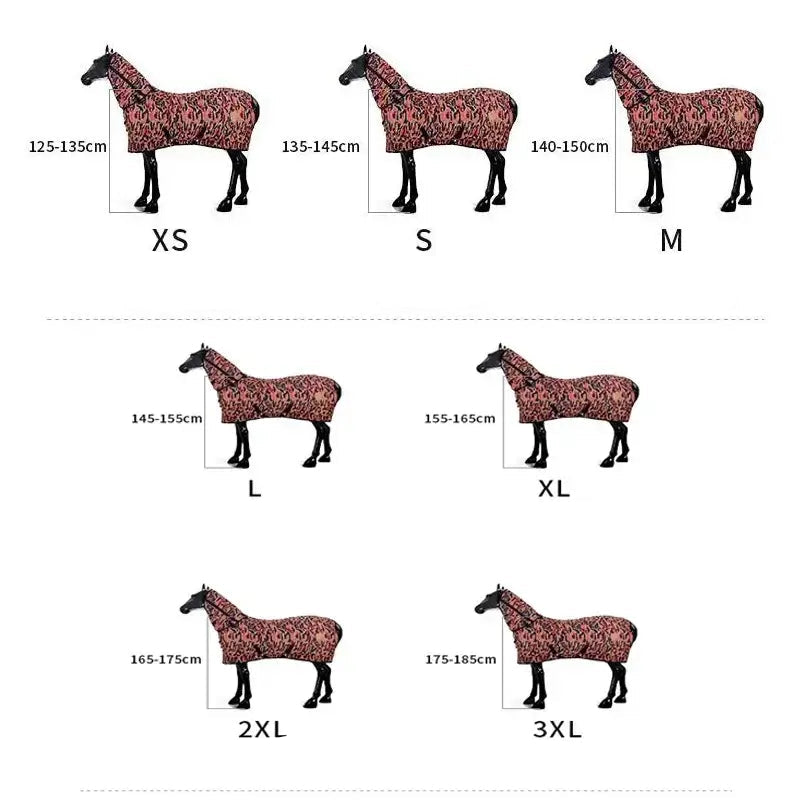 Image of Couverture chauffante pour cheval  – chaleur confortable hiver Guide Taille