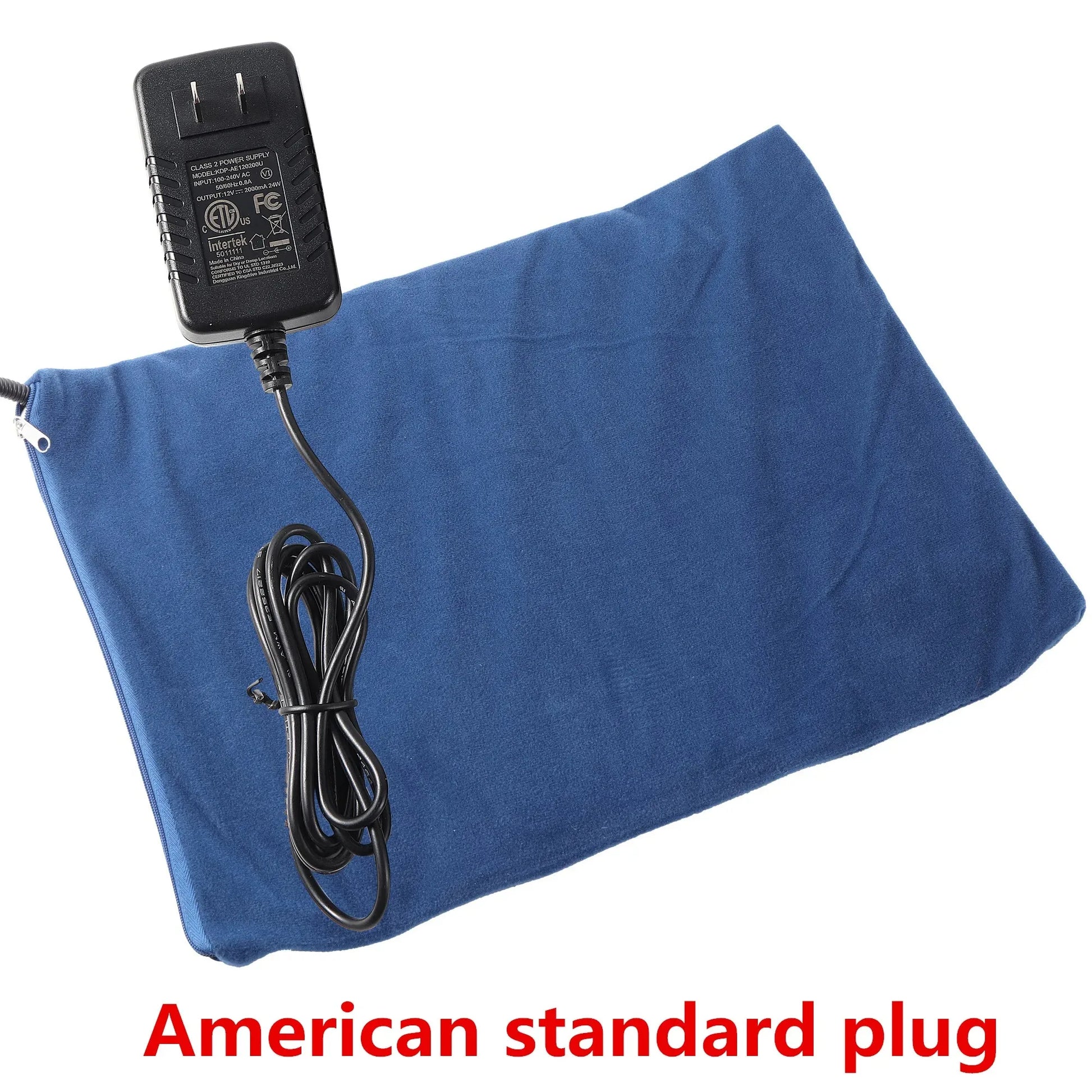 Couverture chauffante pour chien Bleu  US