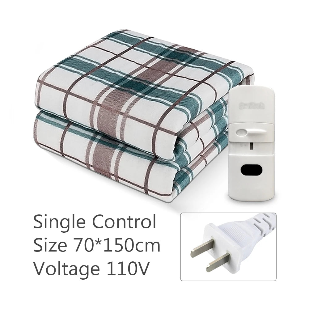 Couverture chauffante sans fil vert 110V