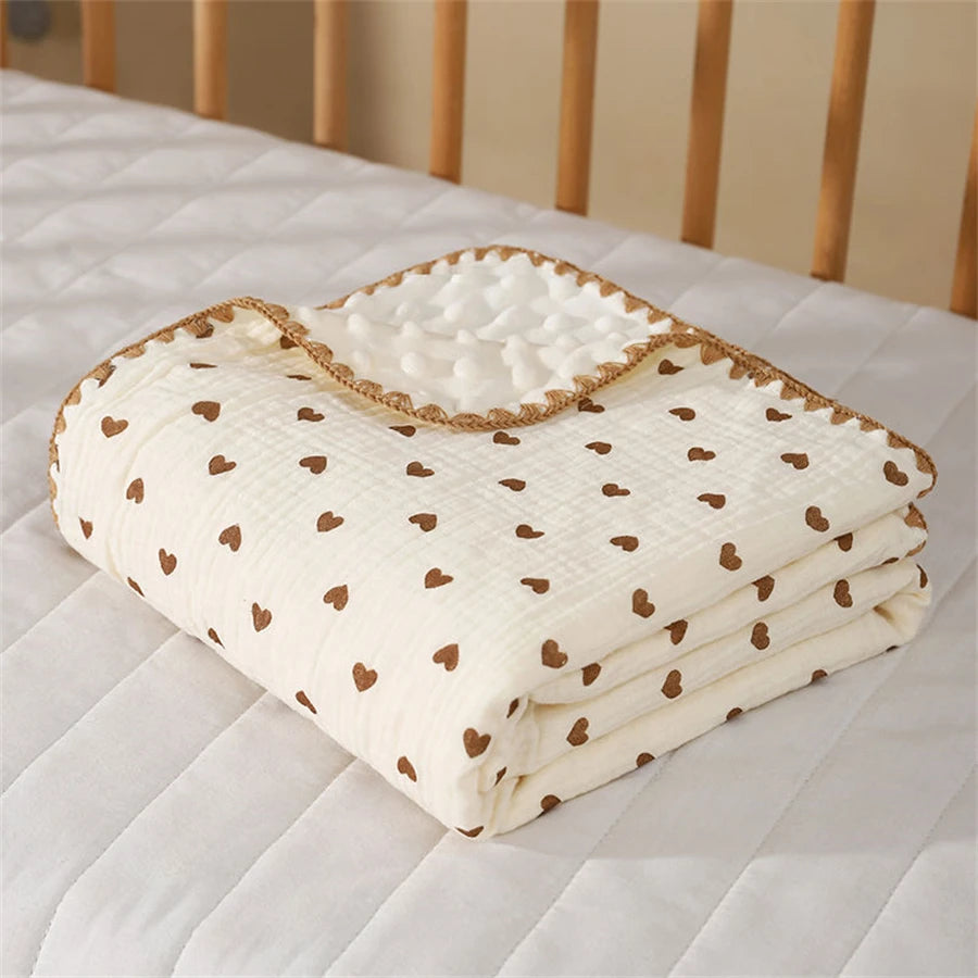 Couverture cosy pour bébé cœur