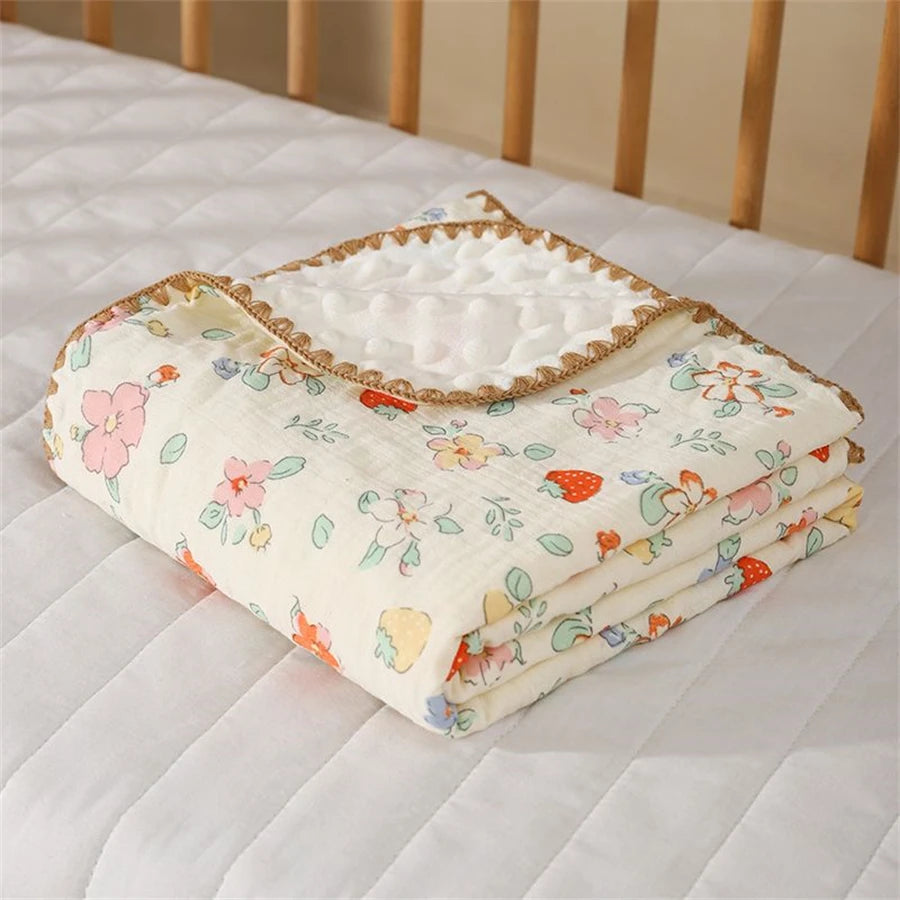 Couverture cosy pour bébé fleur