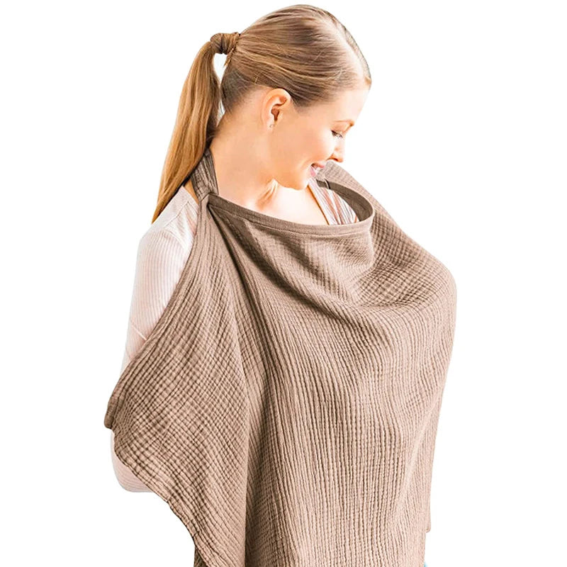 Couverture d'allaitement beige clair