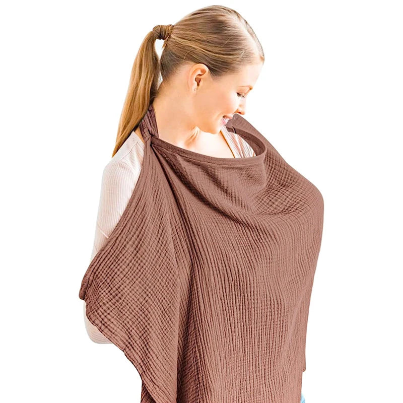 Couverture d'allaitement beige foncé
