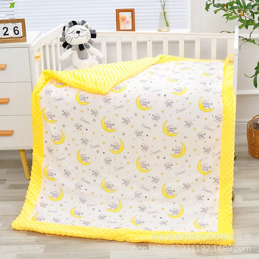 Couverture d'hiver pour bébé jaune