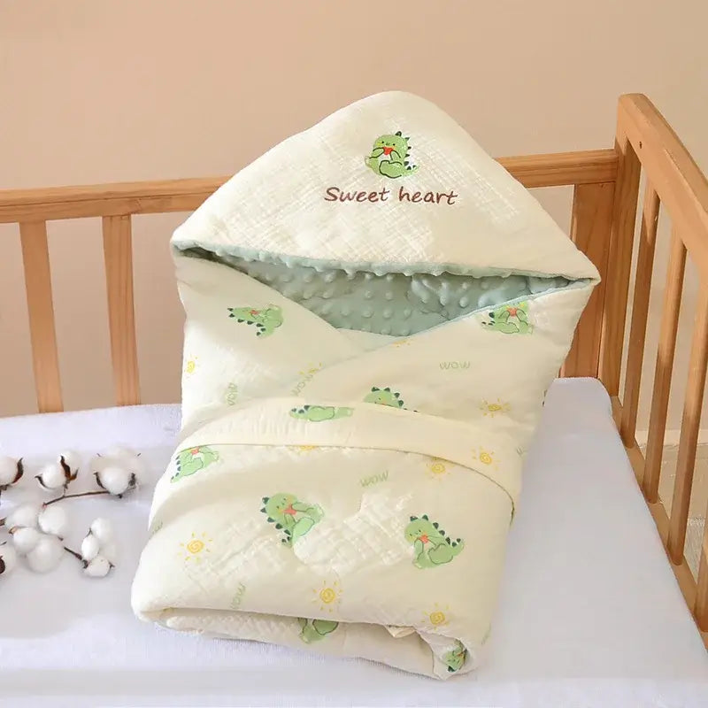 Couverture d'hiver pour bébé vert textile doux pour nourrisson