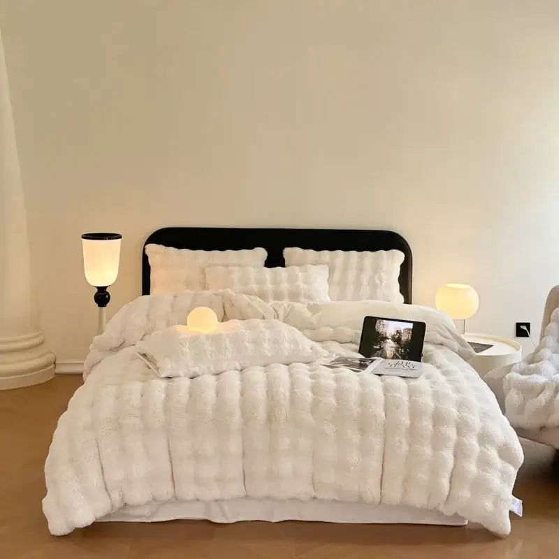 Couverture de luxe blanc