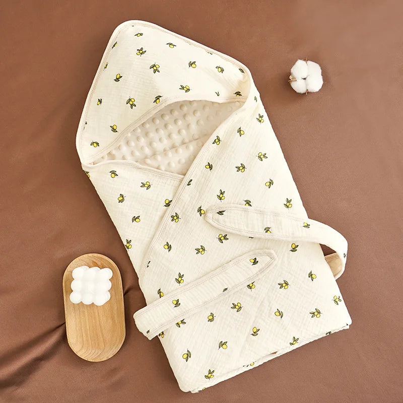 Couverture emmaillotage bébé en coton motif 1