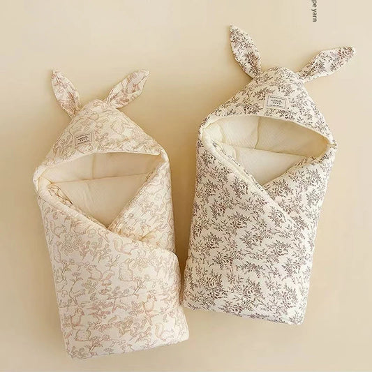 Couverture emmaillotage bébé en mousseline de coton 