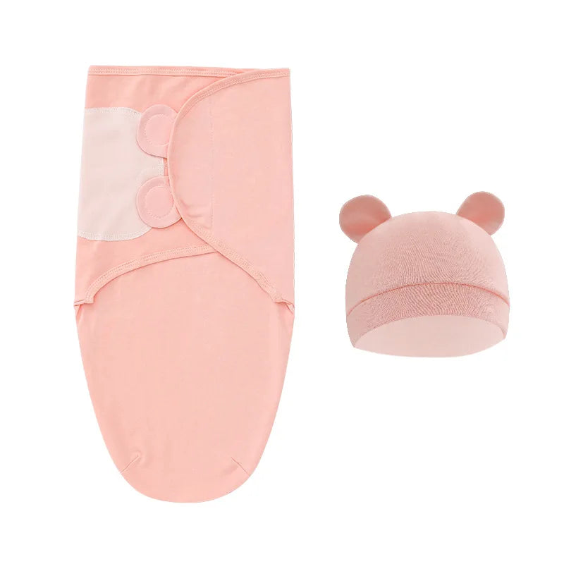 Couverture emmaillotage pour bébé rose