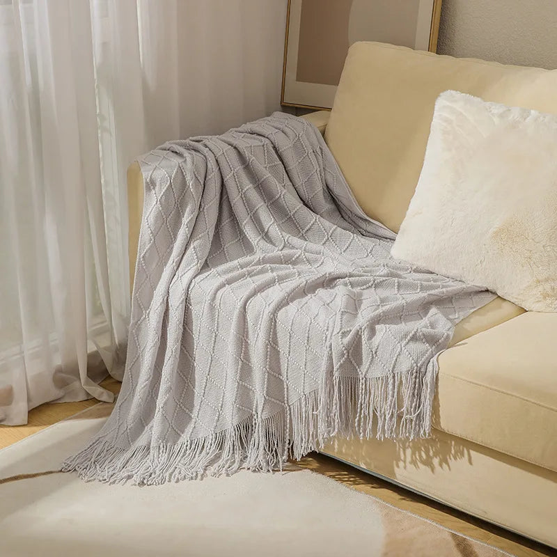 Couverture en Tricot blanc 1