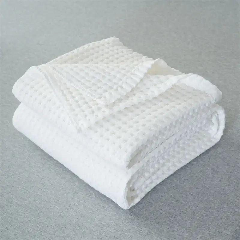 Image of Couverture en coton d'Egypte blanc