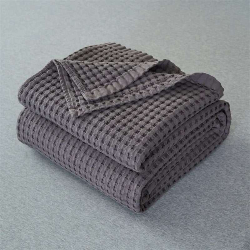 Couverture en coton d'Egypte gris