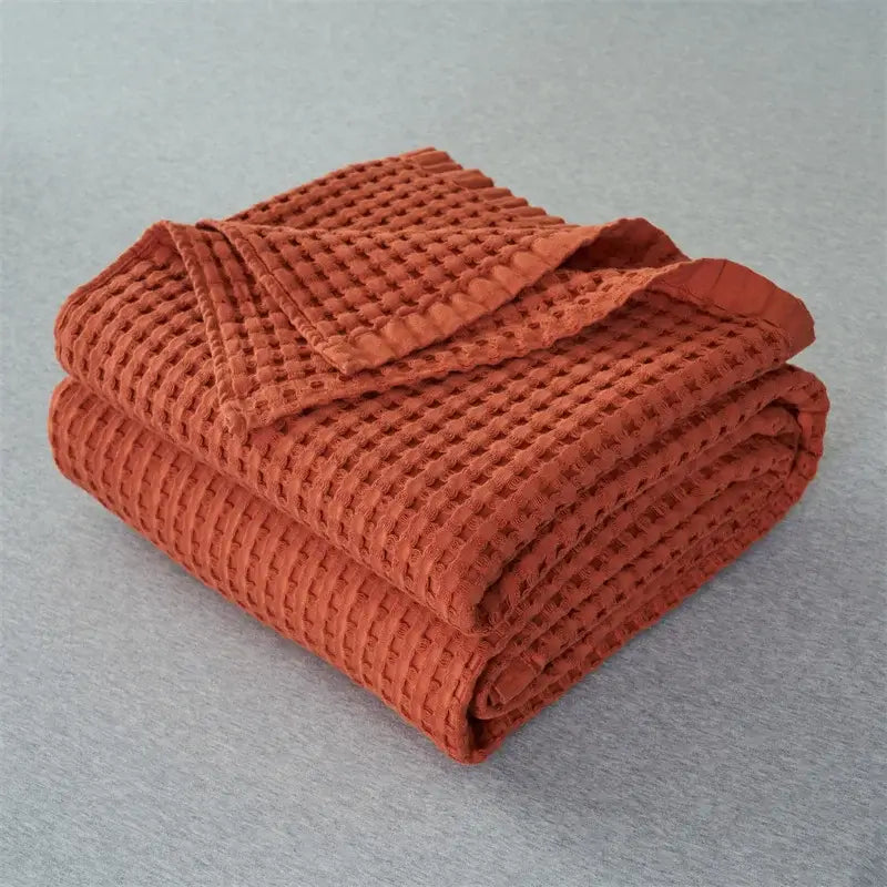 Couverture en coton d'Egypte orange