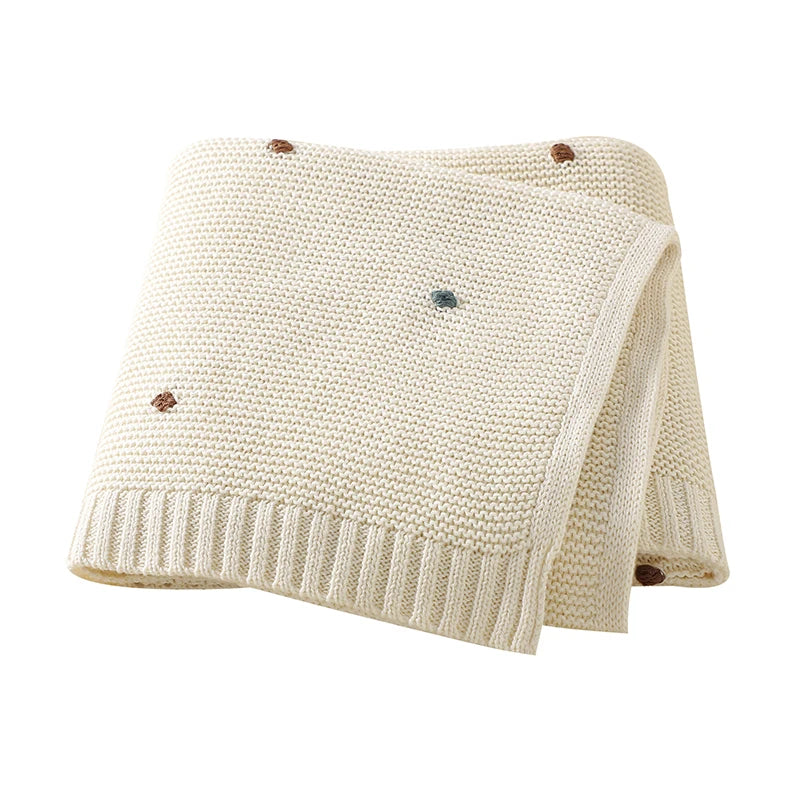 Couverture en coton pour bébé blanc
