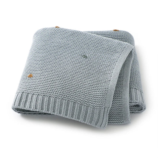 Couverture en coton pour bébé gris