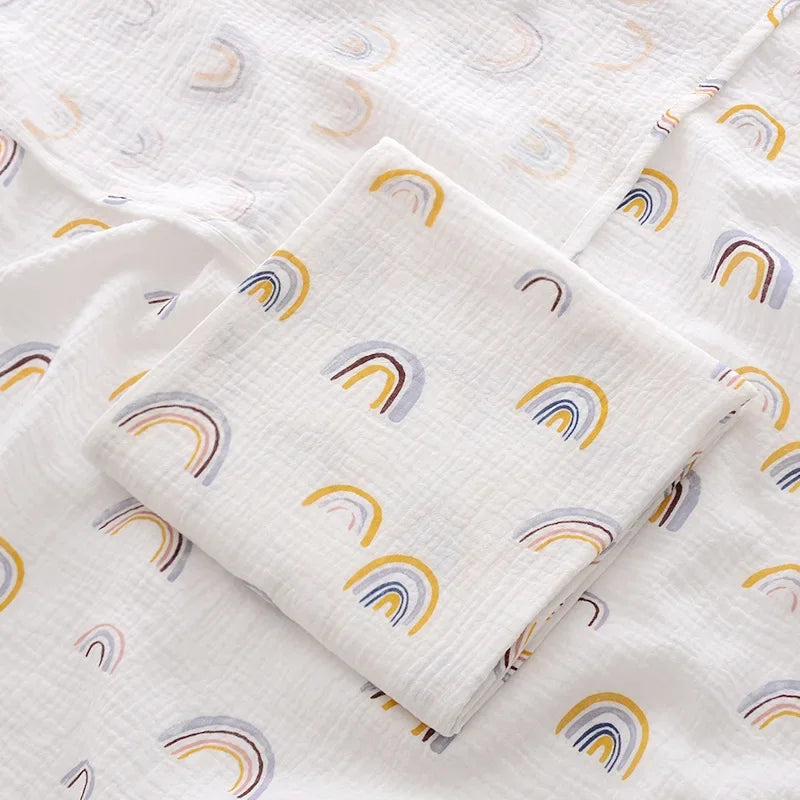 Couverture en coton pour bébé nouveau-né blanc