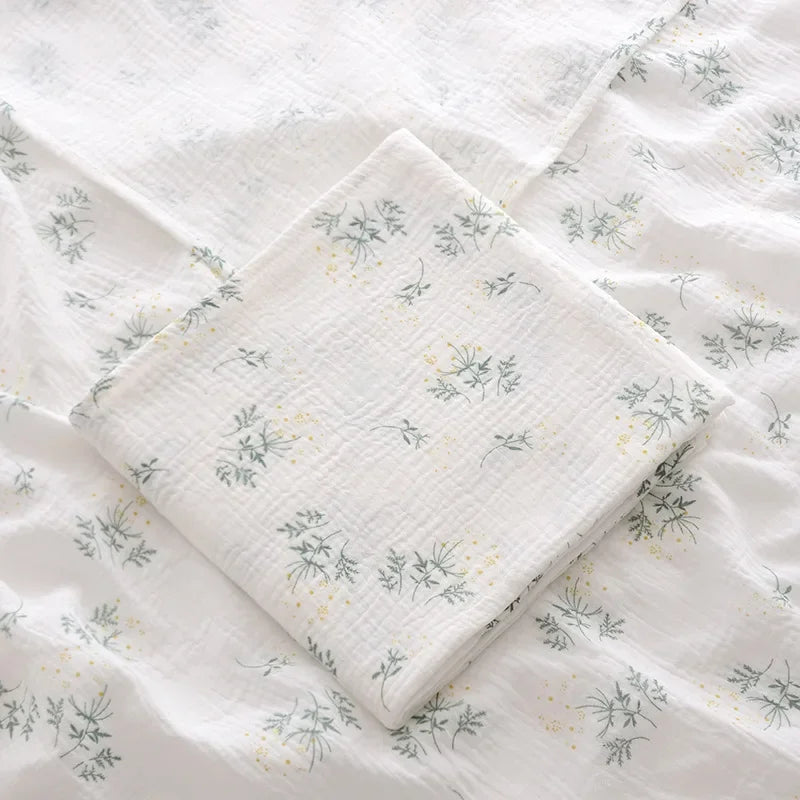 Couverture en coton pour bébé nouveau-né vert