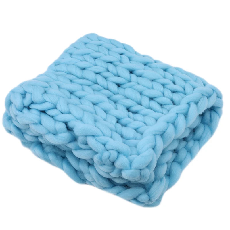 Couverture en crochet pour bébé bleu