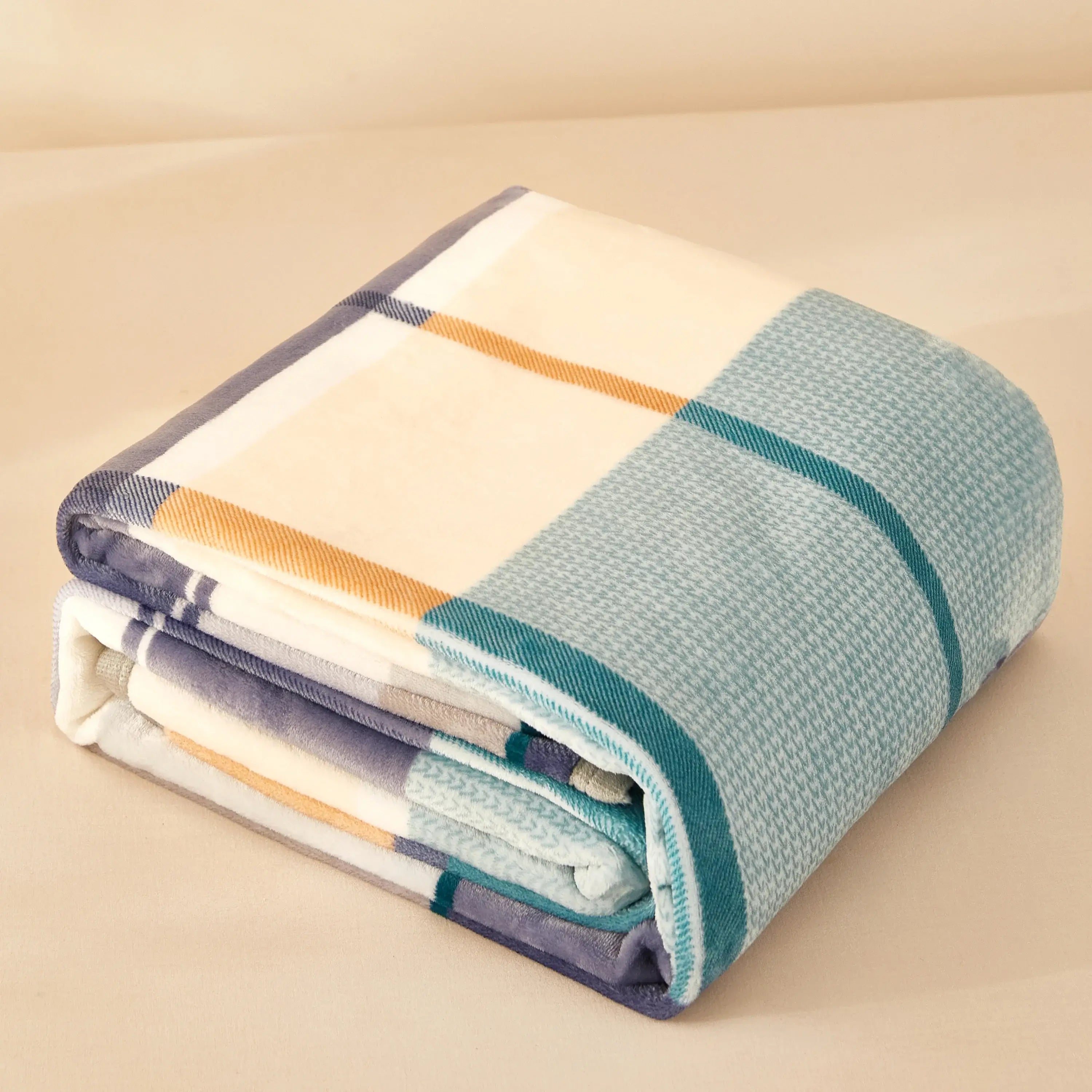 Couverture en double face bleu