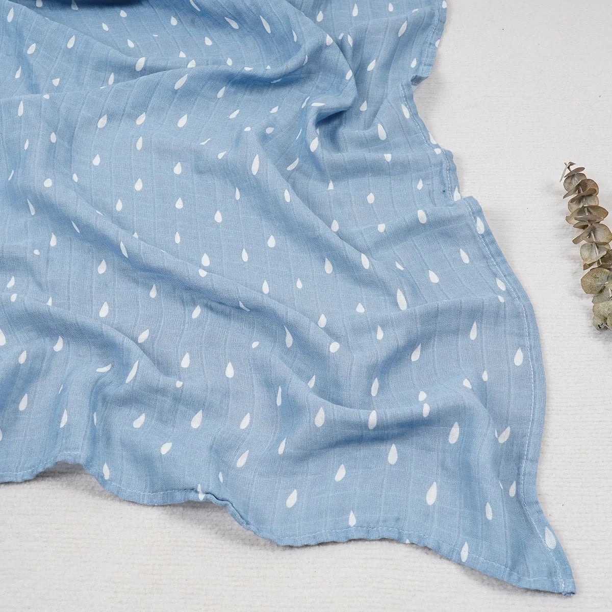 Couverture en gaze de coton bleu